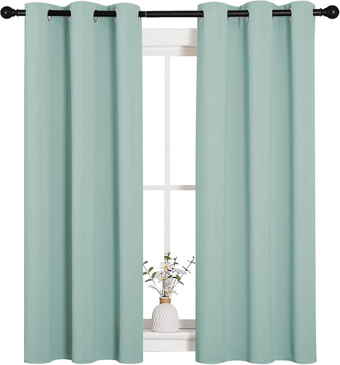 NICETOWN Window Curtain Panels, Thermal Insulated Solid Grommet Blackout - Image 2