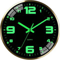 12-inch wall clock, powered by AA batteries, silent operation, large font by Unknown