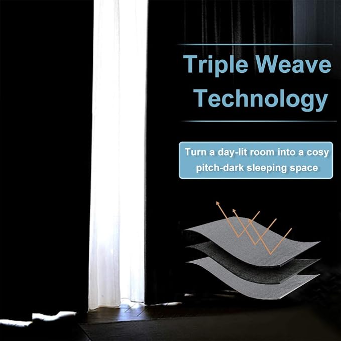 RYB HOME Blackout Curtains, Room Divider Curtains - Image 5
