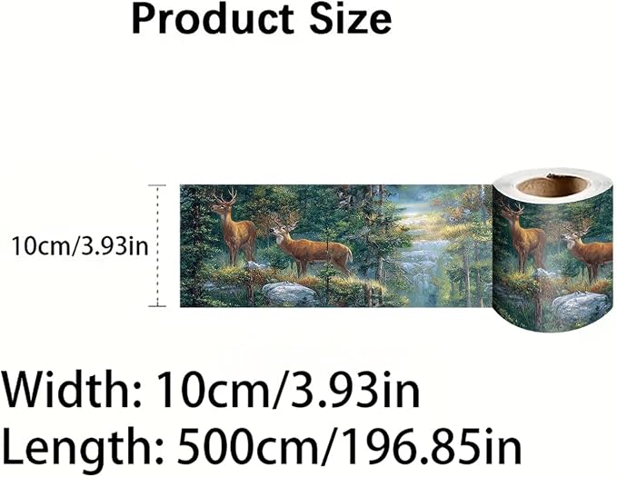 Forest Deer Wallpaper Border 196x4 Inch Peel and Stick Wall Border Self - Image 4