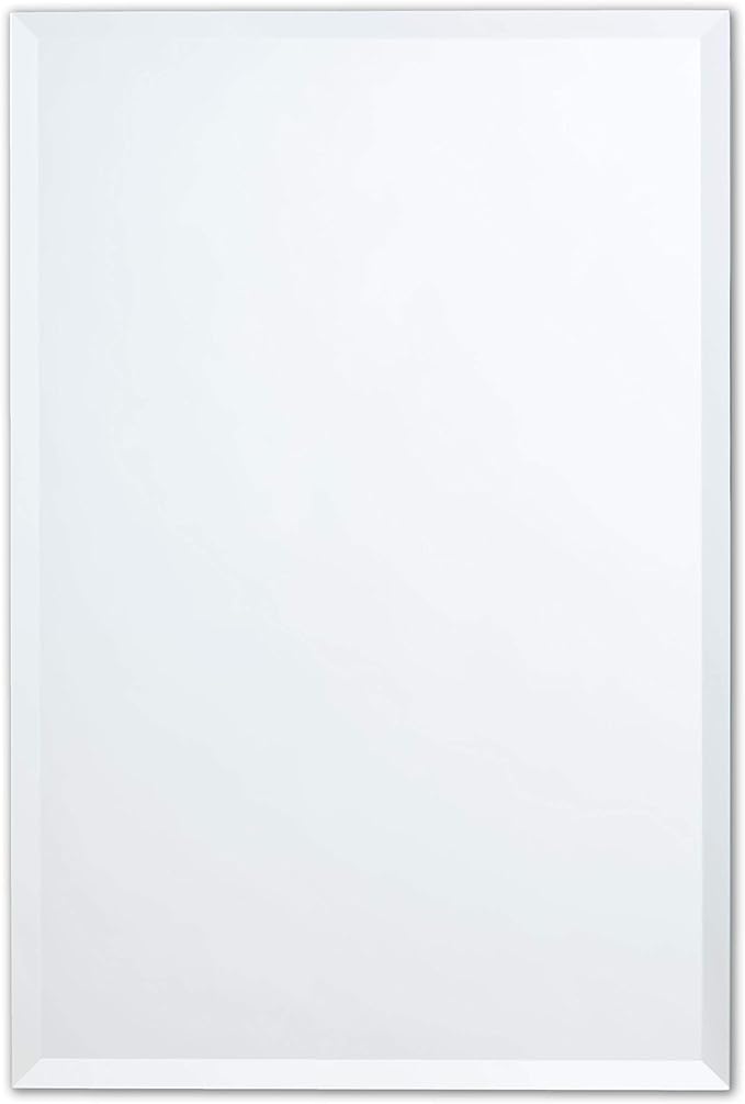 Better Bevel Frameless Rectangle Mirror | 18" x 40" Bathroom Wall Mirror by Better+Bevel