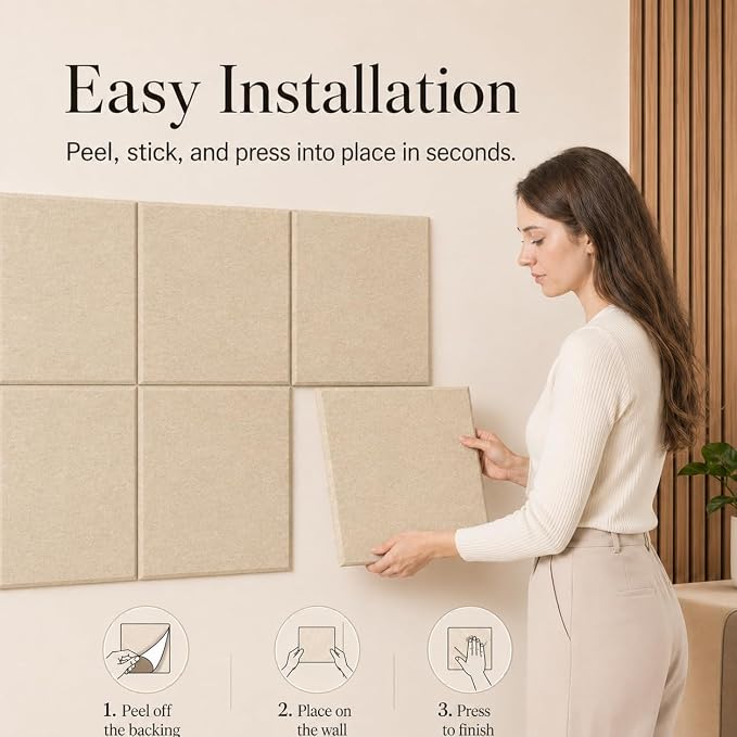 Large Cork Boards for Walls – 36" x 24" Self Adhesive Felt Wall Tiles - Image 4