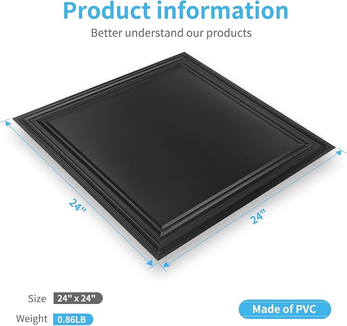 Art3d 24-Pack Drop Relief Ceiling Tiles - Image 4
