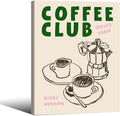 Framed Canvas Wall Art Posters Kitchen Coffee Club Print Vintage Coffee Artwork by PDFI