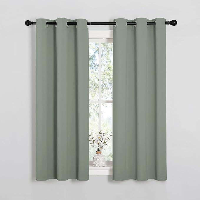 NICETOWN Window Curtain Panels, Thermal Insulated Solid Grommet Blackout by NICETOWN