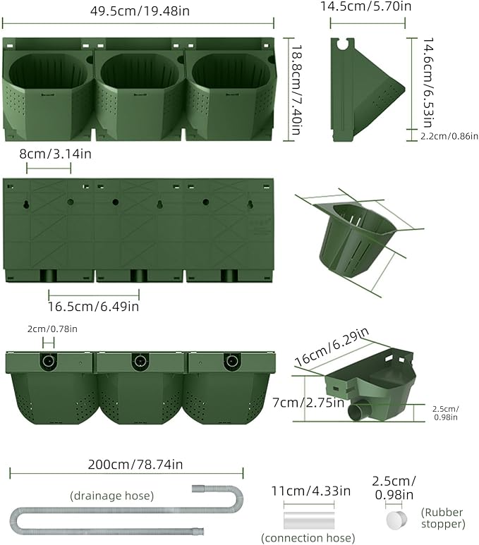 Self Watering Wall Mounted Vertical Planter, 36 Pots Wall Planter Indoor - Image 6
