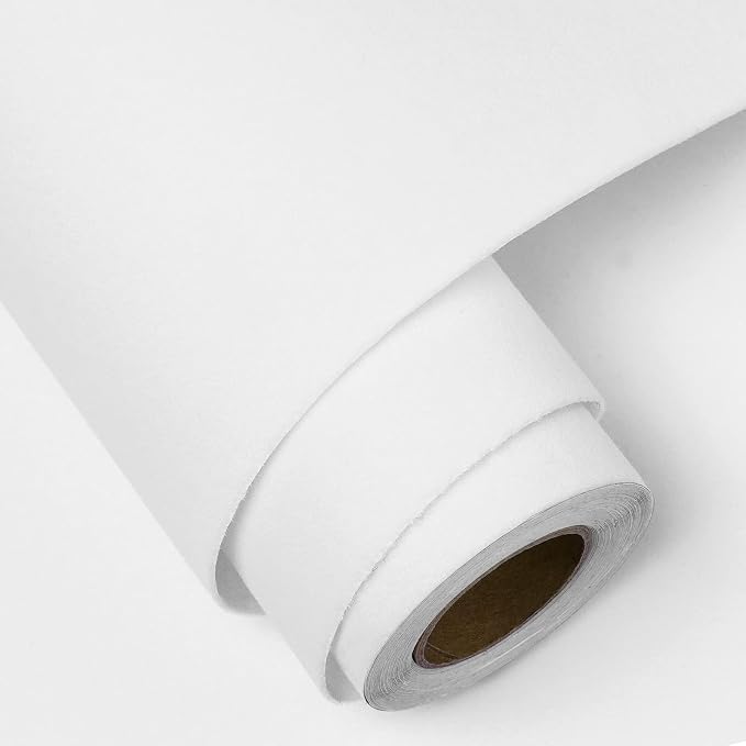 FunStick 15.8"x240" White Contact Paper Self Adhesive Velvet Flocking Liner by FunStick