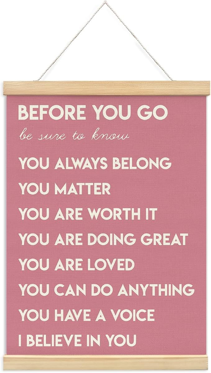 Mental Health Positive Affirmations Inspirational Wall Art Decor, Therapist by Unknown