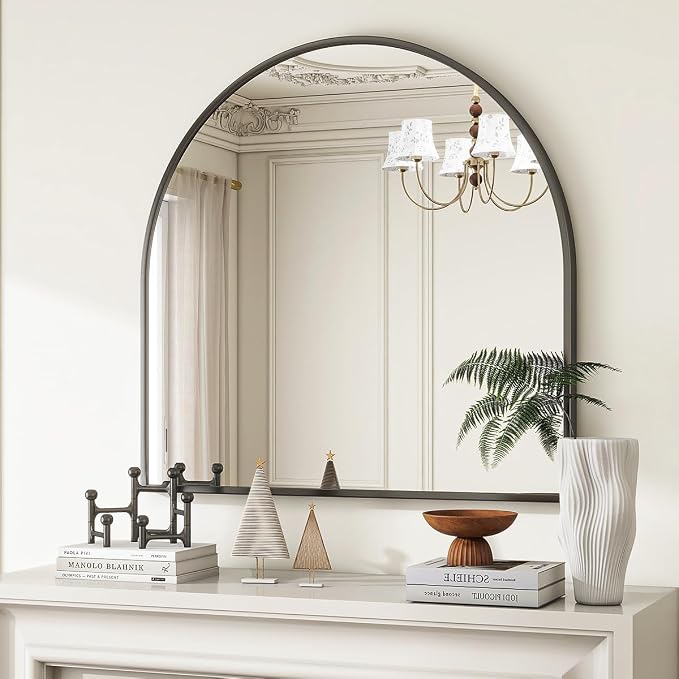 VooBang Wide Arched Wall Mirror, 31 x 32 inch Arch Bathroom Mirror, Wall - Image 2