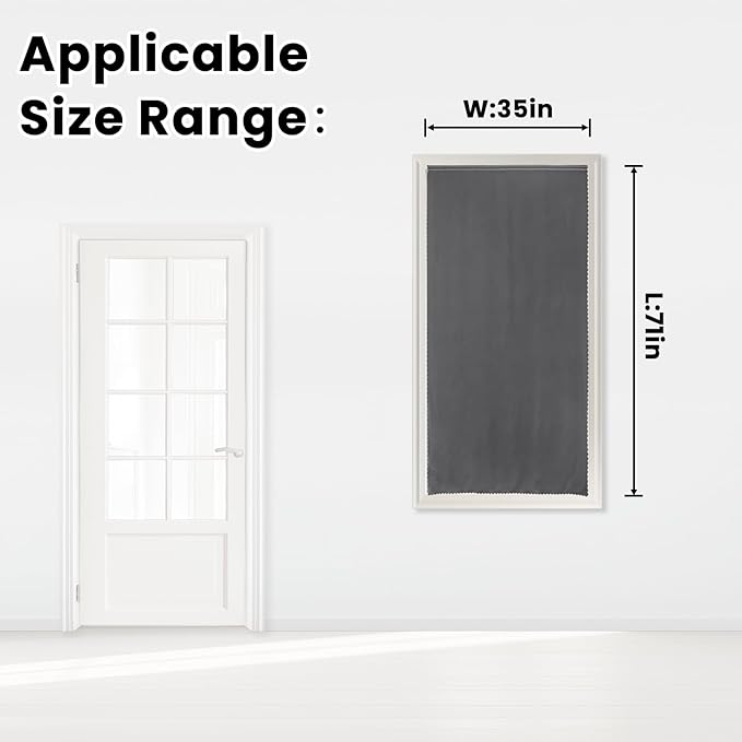 Magic Tape Stick On Curtains Window Shades Pull Down Blackout Window Cover - Image 7