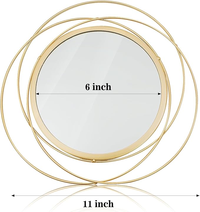 2 Set. Circle Mirrors for Wall Decor for Living Room Bedroom Bathroom Entryway - Image 6