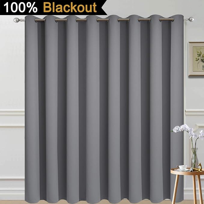 Yakamok 100% Blackout Thermal Insulated Grommet Curtains, Noise Reducing - Image 2