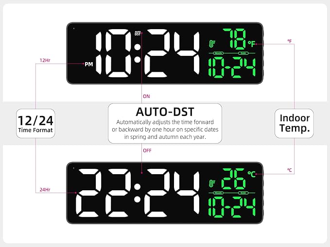 Large LED Digital Wall Clock - Image 5