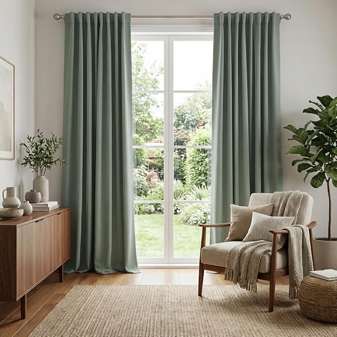 RYB HOME Blackout Curtains for Living Room, Privacy Thermal Insulating Window by RYBHOME