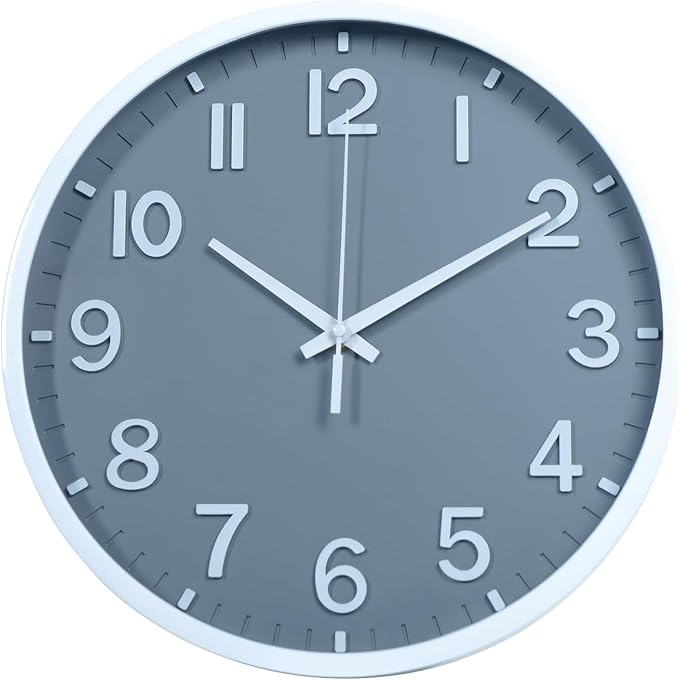 Wall Clocks Battery Operated 12 inch Modern Wall Clock, Silent Non Ticking Wall by Unknown