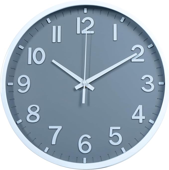 Wall Clocks Battery Operated 8 inch Modern Wall Clock, Silent Non Ticking Wall by Unknown