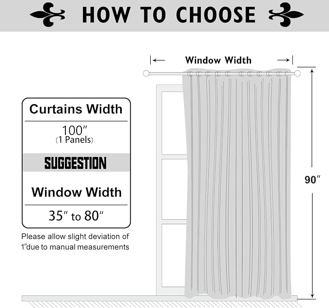 ChrisDowa Room Divider Curtain 90 Inches Long, Wide Blackout Sliding Door - Image 6