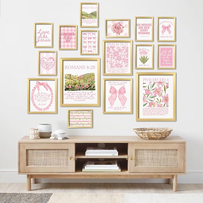 ANERZA 16 PCS Christian Coquette Wall Art Decor, Jesus Posters - Image 5