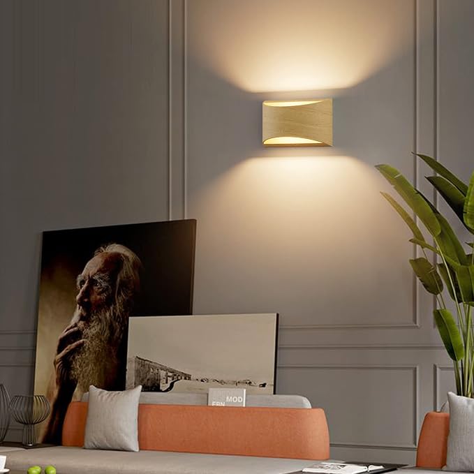 Aipsun Aluminum Modern LED Wall Sconce Hardwired Interior Wall Lights Set of 2 - Image 3