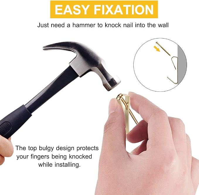 50pcs Picture Hangers with Different Sizes, Heavy Duty 30-100lbs Picture - Image 5