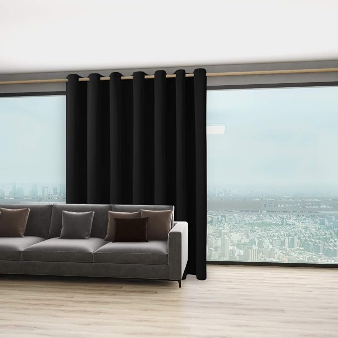 BONZER Extra Wide Room Divider Curtain Total Privacy Wall Noise Reducing - Image 5