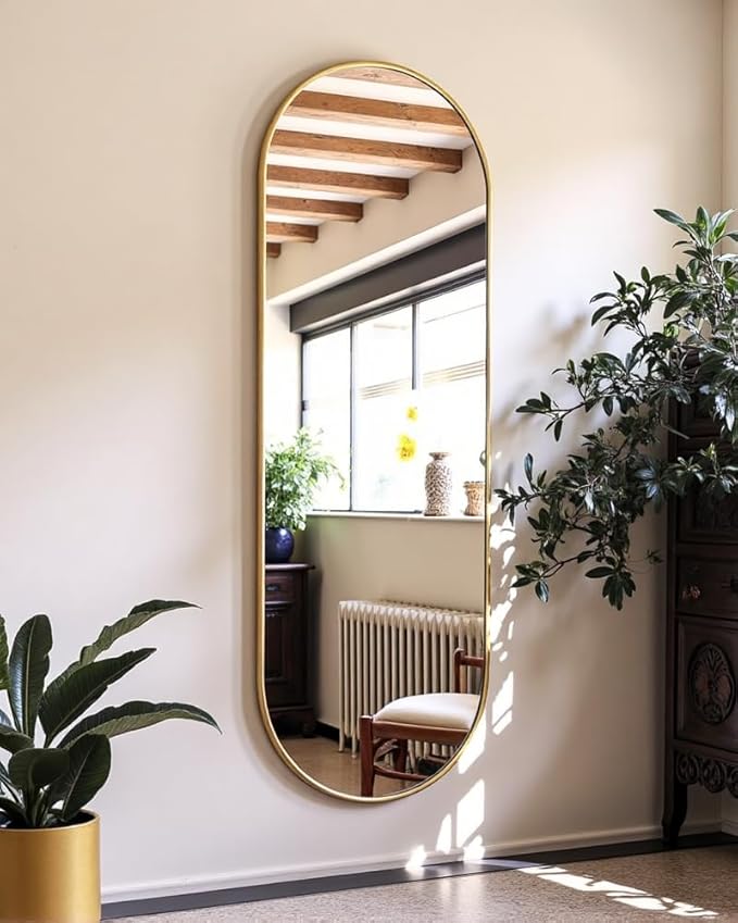 OGCAU 48'' x 16'' Full Length Mirror Wall-Mounted, Full Body Hanging Mirror - Image 2