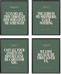 Locomiss Sage Green Christian Wall Art Decor Posters, Modern Bible Verse by Unknown