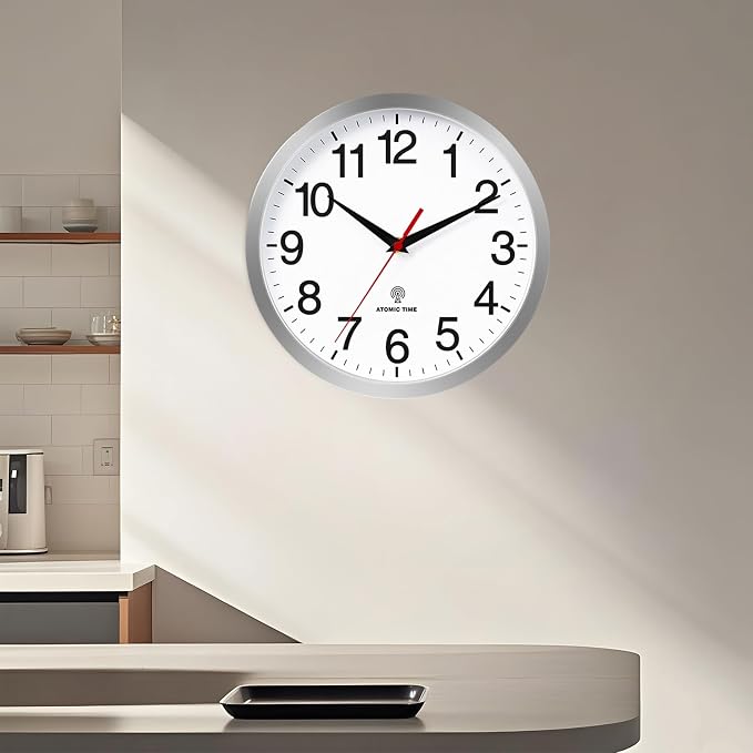 Rohioue Atomic Wall Clock Modern 12 Inch Battery Operated Analog Clock - Image 5