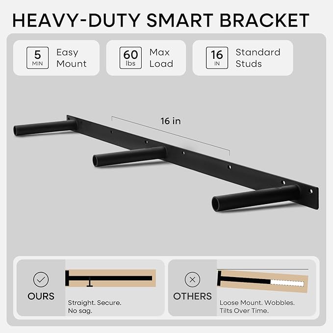 Homeforia 42 inch Wood Floating Shelf, High End Solid Natural Wood 42inch Large - Image 5