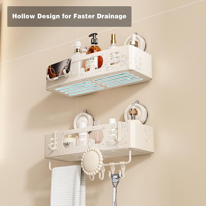 Voldra Shower Caddy Suction Cup, Shower Shelves - Image 3