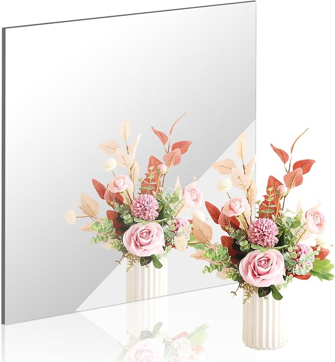 20x20 in Acrylic Mirror Sheet for Wall, 2.5mm Thick Unbreakable Non Glass Body by DARENYI