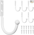 6 Pack Wall Hooks，Metal Hooks Hold up to 45 Lbs，Hooks Wall Mount by jockcaras