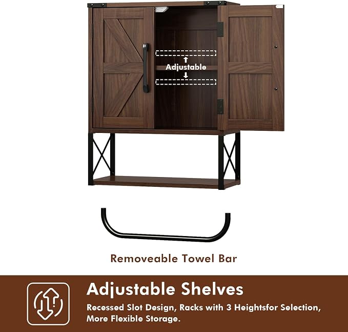 RUSTOWN Farmhouse Rustic Medicine Cabinet - Image 8