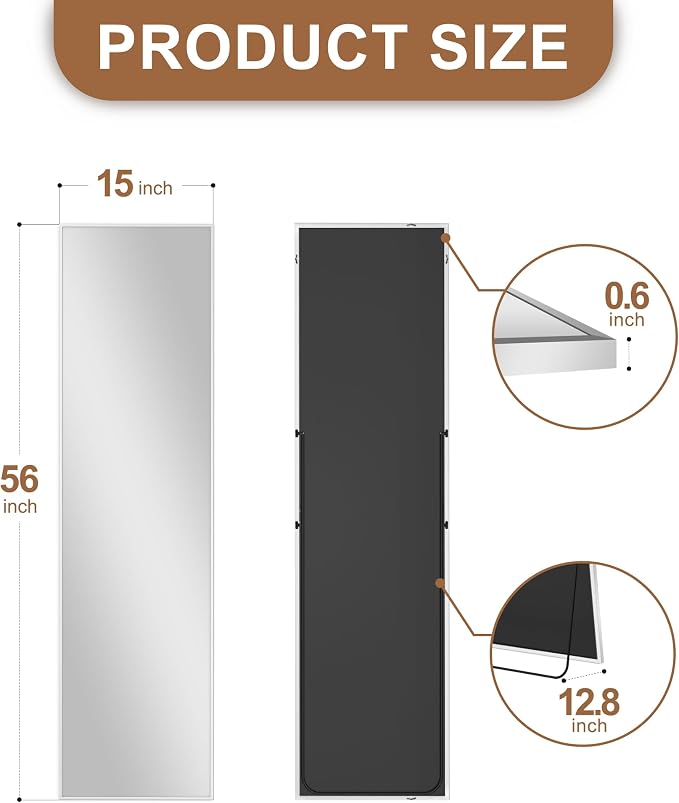 Delma Full Length Mirror, Large Floor Mirror - Image 3