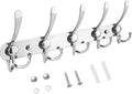TICONN Wall Mounted Coat Rack, Five Heavy Duty Tri Hooks All Metal Construction by TICONN