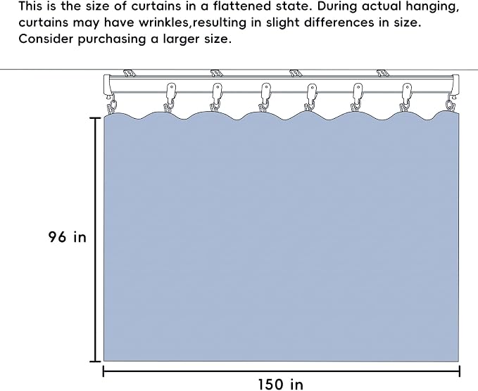 MaKefeile Room Divider Curtains Total Blackout Privacy Curtain Panel Room - Image 7