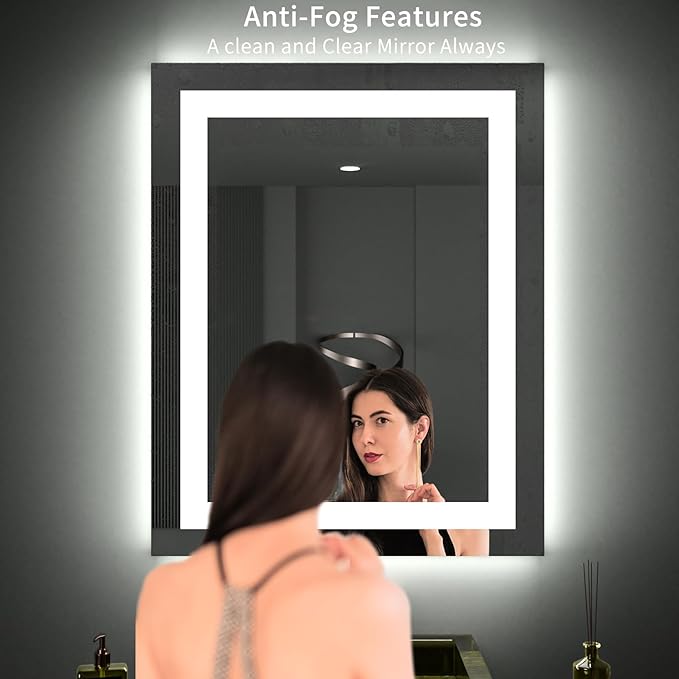 LOAAO 24"X30" LED Bathroom Mirror - Image 3
