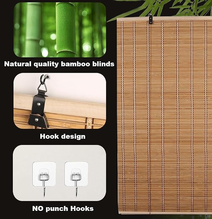 Bamboo Shades for Outdoor Patio, Custom Bamboo Blinds for Interior Windows - Image 5
