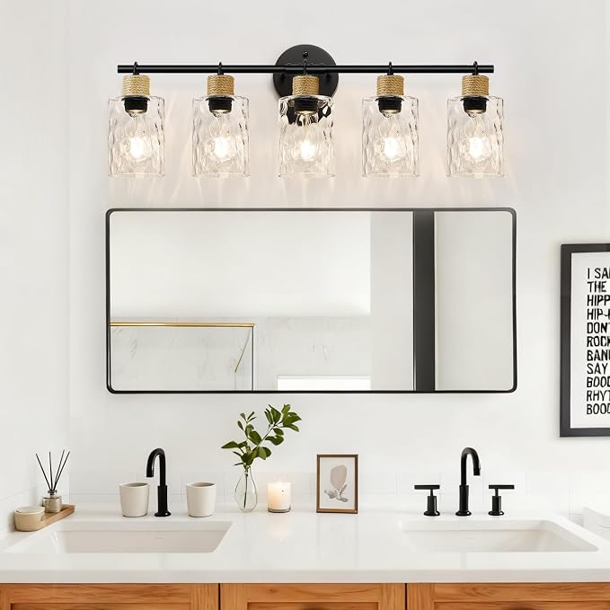 MOKATNG Bathroom Light Fixtures, 5-Light Coastal Vanity Lights - Image 7