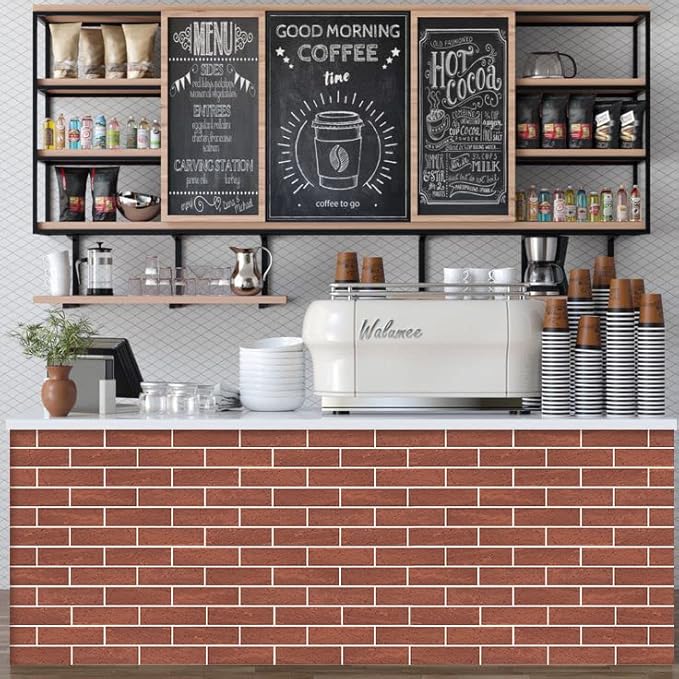 100 Red Faux Brick Wall Tiles, Inorganic Minerals, 3D Thin Brick Veneers - Image 7