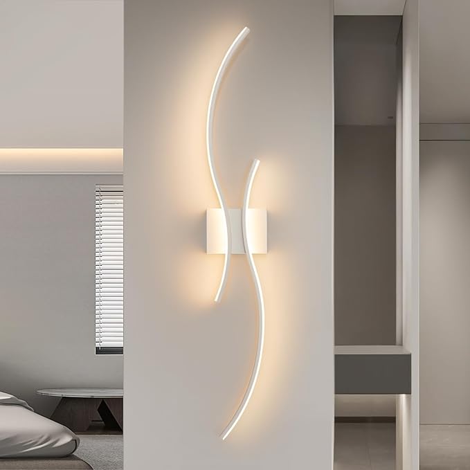 CANEOE Modern Wall Sconce, 39inch Wave Design Indoor Wall Lamp by CANEOE
