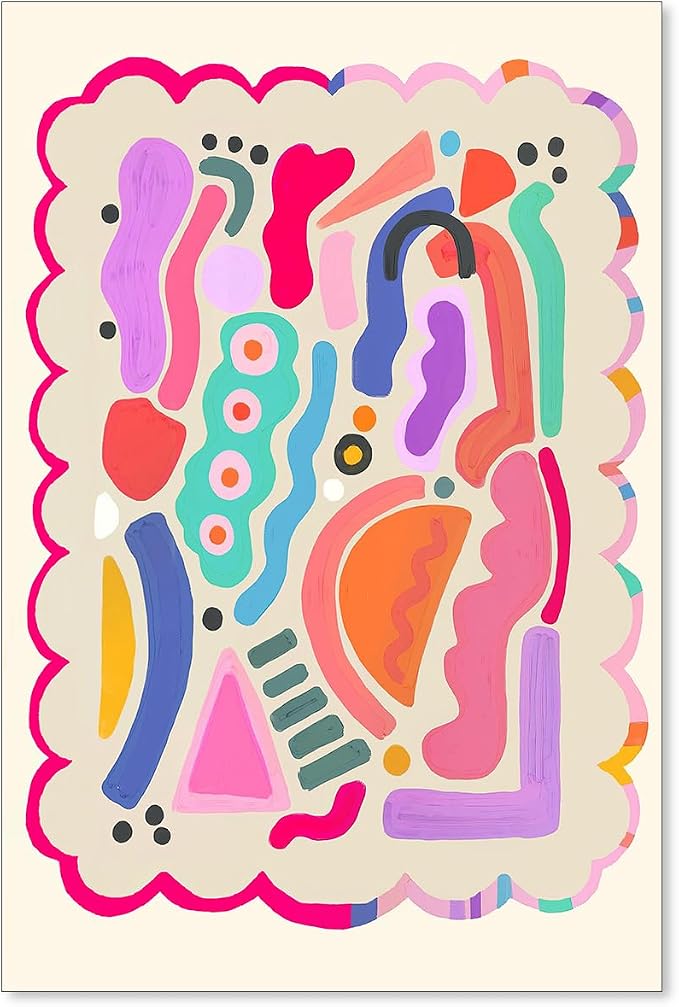 Medpol Funky Cute Kids Abstract Wall Art Trendy Bright Colorful Poster Modern by Medpol