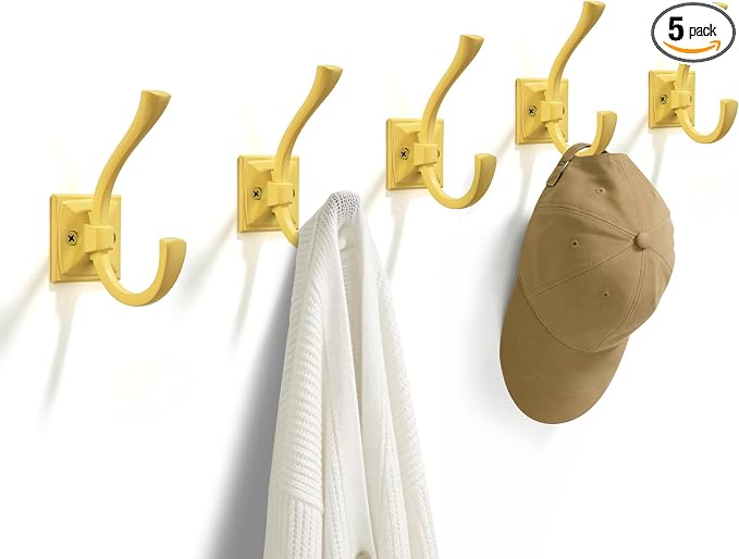 TUNNY 5 Pack Antique Design Wall Hanging Coat Hooks by TUNNY