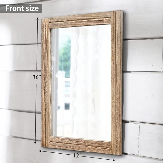 AAZZKANG Rustic Mirror for Wall - Image 2