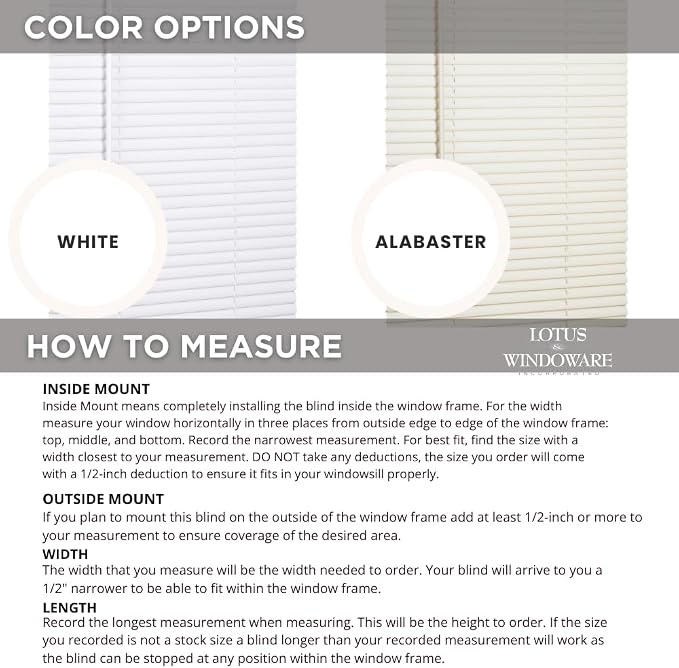 LOTUS & WINDOWARE Cordless Mini Blind, Window Blinds - Image 6