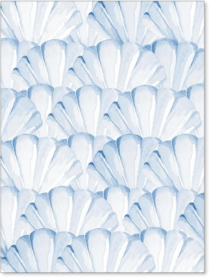 Light Blue Shell Poster Vintage Coastal Cowgirl Wall Art Modern Fashion Preppy by Unknown