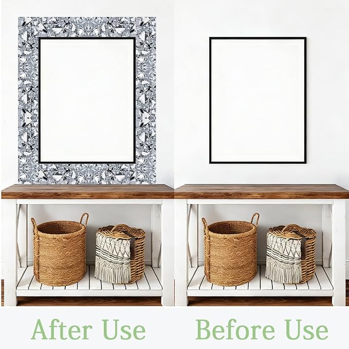 Diamond Wallpaper Border Peel and Stick 196.9 x 3.9 Inch Wall Border Trim - Image 5