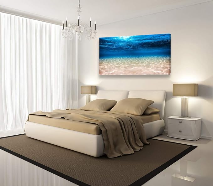 S00775 Print Artwork Blue Ocean Sea Wall Art Canvas Prints Picture Seaview - Image 2