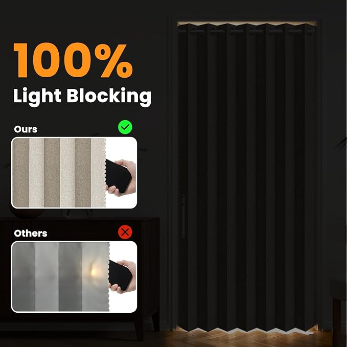 AJAZZ Blackout Accordion Door Curtain - Image 4