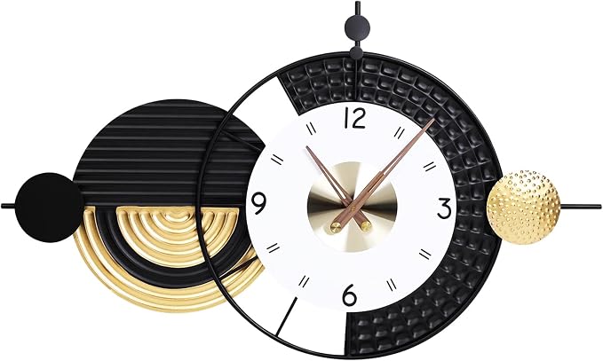 Large Modern Wall Clocks Big Wall Clock Nordic Style Metal Dial Battery - Image 7